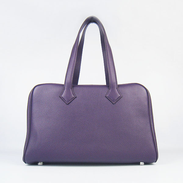 Best Replica Hermes Victoria Cowskin Leather Bag Purple H2802